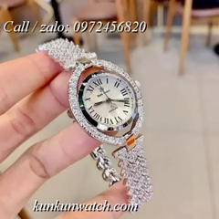 Đồng Hồ Nữ Royal Crown 4610 -  Dây Gắn Đá Vỏ Bạc - 32mm