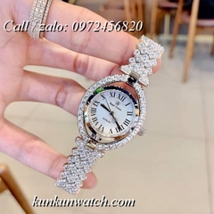 Đồng Hồ Nữ Royal Crown 4610 -  Dây Gắn Đá Vỏ Bạc - 32mm