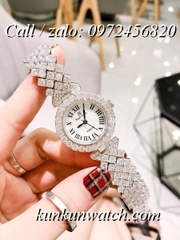 Đồng Hồ Nữ Royal Crown 6305 -  Dây Gắn Đá Vỏ Bạc - 30mm