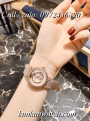 Đồng Hồ Nữ Royal Crown 2606 -  Dây Gắn Đá Vỏ Vàng Hồng - 34mm