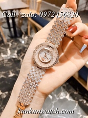 Đồng Hồ Nữ Royal Crown 2606 -  Dây Gắn Đá Vỏ Vàng Hồng - 34mm