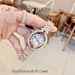 Đồng Hồ Nữ Royal Crown 4610 -  Dây Gắn Đá Vỏ Vàng Hồng - 32mm