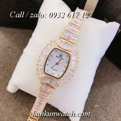 Đồng Hồ Nữ Royal Crown 223 -  Dây Gắn Đá Vỏ Vàng - 28 x 36mm