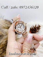 Đồng Hồ Nữ Royal Crown 4610 -  Dây Gắn Đá Vỏ Vàng - 32mm