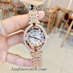 Đồng Hồ Nữ Royal Crown 4610 -  Dây Gắn Đá Vỏ Vàng - 32mm