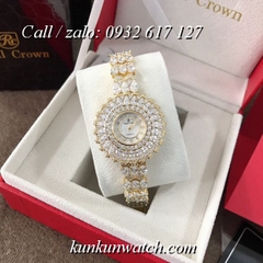 Đồng Hồ Nữ Royal Crown 6804 -  Dây Gắn Đá Vỏ Vàng - 35mm