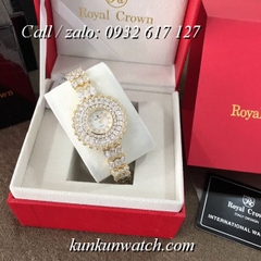 Đồng Hồ Nữ Royal Crown 6804 -  Dây Gắn Đá Vỏ Vàng - 35mm