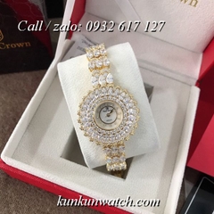 Đồng Hồ Nữ Royal Crown 6804 -  Dây Gắn Đá Vỏ Vàng - 35mm
