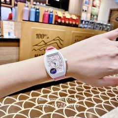 Đồng Hồ Nữ Franck Muller V32 - ABF Vỏ Đá 2 Kim - Dây Hồng - 32 x 42mm