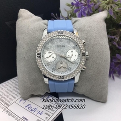 Đồng Hồ Nữ Guess W1098L3 Đính Đá Dây Silicone 38mm