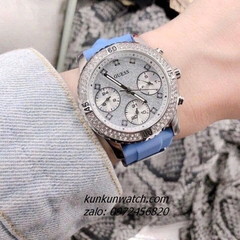 Đồng Hồ Nữ Guess W1098L3 Đính Đá Dây Silicone 38mm