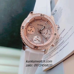 Đồng Hồ Nữ Guess W1098L5 Đính Đá Dây Silicone 38mm