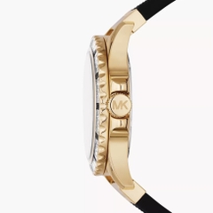 Đồng Hồ Nữ Michael Kors Everest MK7440 Đính Đá Dây Slicone Đen Vỏ Gold 42mm ( Unisex )