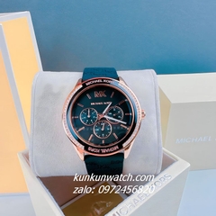 Đồng Hồ Nữ Michael Kors Jessa Oversize MK7266 Đính Đá 6 Kim Dây Silicone 40mm