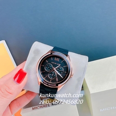 Đồng Hồ Nữ Michael Kors Jessa Oversize MK7266 Đính Đá 6 Kim Dây Silicone 40mm
