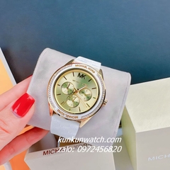 Đồng Hồ Nữ Michael Kors Jessa Oversize MK7267 Đính Đá 6 Kim Dây Silicone 40mm