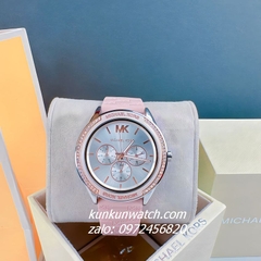 Đồng Hồ Nữ Michael Kors Jessa Oversize MK7268 Đính Đá 6 Kim Dây Silicone 40mm