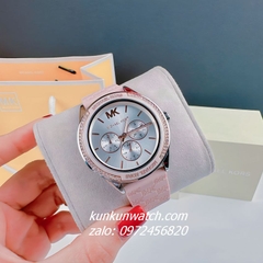 Đồng Hồ Nữ Michael Kors Jessa Oversize MK7268 Đính Đá 6 Kim Dây Silicone 40mm