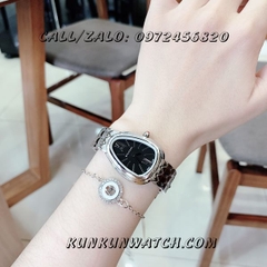 Đồng Hồ Nữ Bvlgari Serpent BGRNT043 - Dây Kim Loại ( Bạc Mặt Đen )  - 33mm