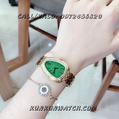 Đồng Hồ Nữ Bvlgari Serpent BGRNT057 - Dây Kim Loại ( Vàng Mặt Xanh )  - 33mm - Đính Viền Pha Lê