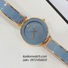 Đồng Hồ Nữ Anne Klein Dây Đá Ceramic Xanh Gold 34mm