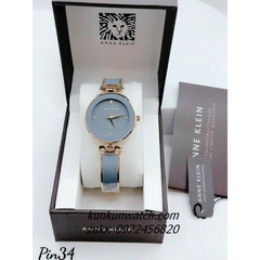 Đồng Hồ Nữ Anne Klein Dây Đá Ceramic Xanh Gold 34mm