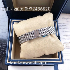 Đồng Hồ Nữ Chopard Happy Diamonds CPND022 - Dây Kim Loại Màu Bạc Mặt Đỏ - 32mm