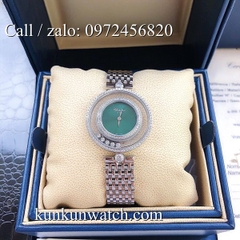 Đồng Hồ Nữ Chopard Happy Diamonds CPND023 - Dây Kim Loại Màu Bạc Mặt Xanh - 32mm
