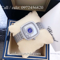 Đồng Hồ Nữ Chopard Happy Diamonds CPNT052 - Dây Kim Loại Màu Bạc Mặt Tím - 34mm