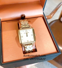 Đồng Hồ Nữ Coach Cass 14504495 Gold Mặt Vuông 28mm