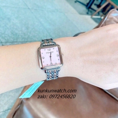 Đồng Hồ Nữ Coach Cass 14504497 Demi Rose Gold Mặt Vuông Hồng 28mm