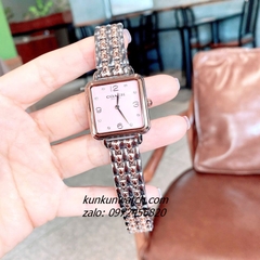 Đồng Hồ Nữ Coach Cass 14504497 Demi Rose Gold Mặt Vuông Hồng 28mm