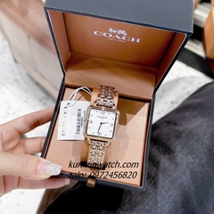 Đồng Hồ Nữ Coach Cass 14504532 Rose Gold Mặt Vuông 28mm