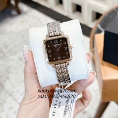 Đồng Hồ Nữ Coach Cass 14504543 Demi Rose Gold Mặt Vuông Đen 28mm