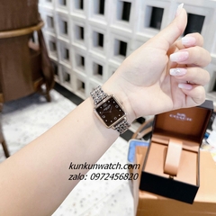 Đồng Hồ Nữ Coach Cass 14504543 Demi Rose Gold Mặt Vuông Đen 28mm
