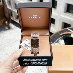 Đồng Hồ Nữ Coach Cass 14504543 Demi Rose Gold Mặt Vuông Đen 28mm
