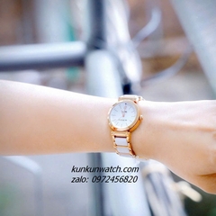 Đồng Hồ Nữ Coach Tristent Purple 14502463 Đá Ceramic Trắng Rose Gold Mặt 30mm