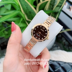 Đồng Hồ Nữ Rado Điểm Số 2 Mốc Giờ Dây Đá Ceramic Mặt Đen Gold 26mm 1