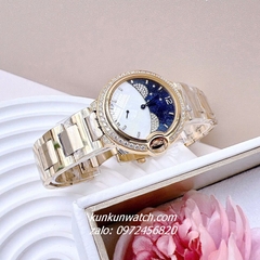 Đồng Hồ Nữ Cartier Đính Đá Họa Tiết Bầu Trời Sao Gold 36mm