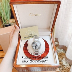 Đồng Hồ Nữ Cartier Jaguar Đính Đá Họa Tiết Báo Đốm Silver 36mm