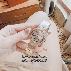 Đồng Hồ Nữ Cartier Jaguar Đính Đá Họa Tiết Báo Đốm Rose Gold 36mm