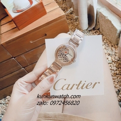 Đồng Hồ Nữ Cartier Jaguar Đính Đá Họa Tiết Báo Đốm Rose Gold 36mm