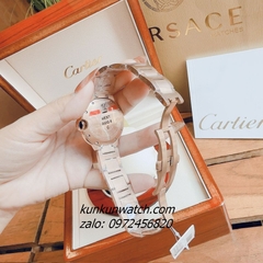 Đồng Hồ Nữ Cartier Jaguar Đính Đá Họa Tiết Báo Đốm Rose Gold 36mm