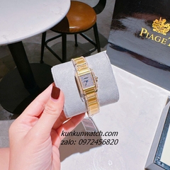 Đồng Hồ Nữ Cartier Tank Đính Đá Vỏ Gold Mặt Vuông 30mm