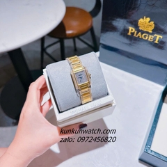 Đồng Hồ Nữ Cartier Tank Đính Đá Vỏ Gold Mặt Vuông 30mm