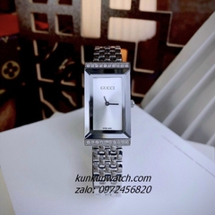 Đồng Hồ Nữ Gucci Horsebit Bracelet Mặt Chữ Nhật Đính Đá 2 Kim Silver 21 x 35mm 1