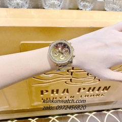 Đồng Hồ Nữ Guess GW0483L2 Đính Đá Gold 6 Kim 38mm