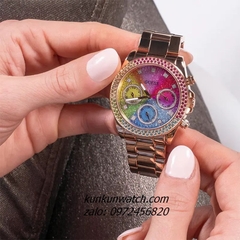 Đồng Hồ Nữ Guess GW0483L3 Đính Đá Rose Gold 6 Kim 38mm