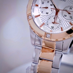 Đồng Hồ Nữ Guess GW0443L2 Đính Đá Demi Rose Gold 6 Kim 35mm