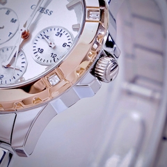 Đồng Hồ Nữ Guess GW0443L2 Đính Đá Demi Rose Gold 6 Kim 35mm